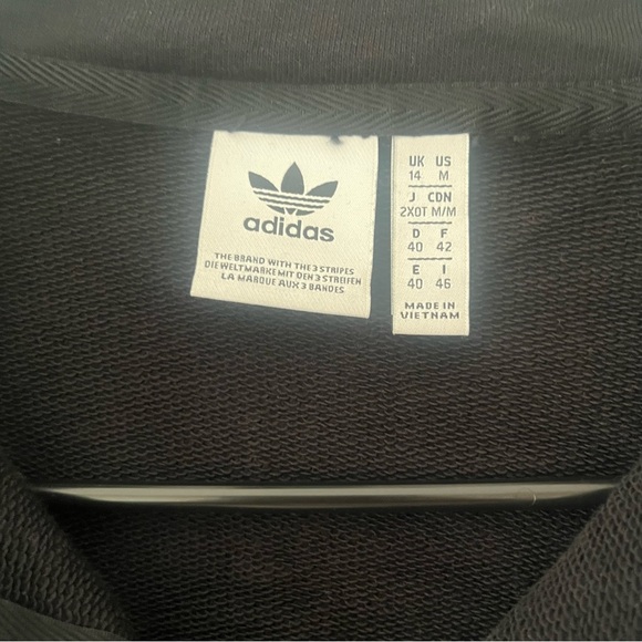 Women’s Adidas Original black cropped half zip sweatshirt size M - Picture 6 of 7